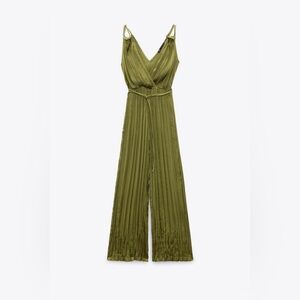 Zara Long Pleated Jumpsuit